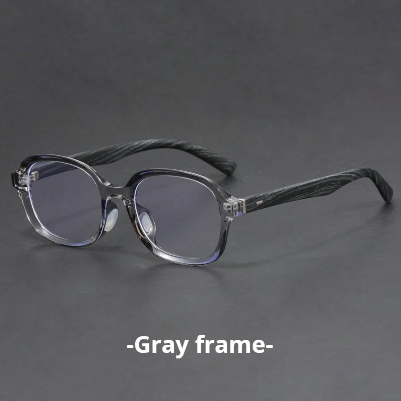 Xbora Unisex Full Rim Big Oval Tr 90 Alloy Eyeglasses 508501