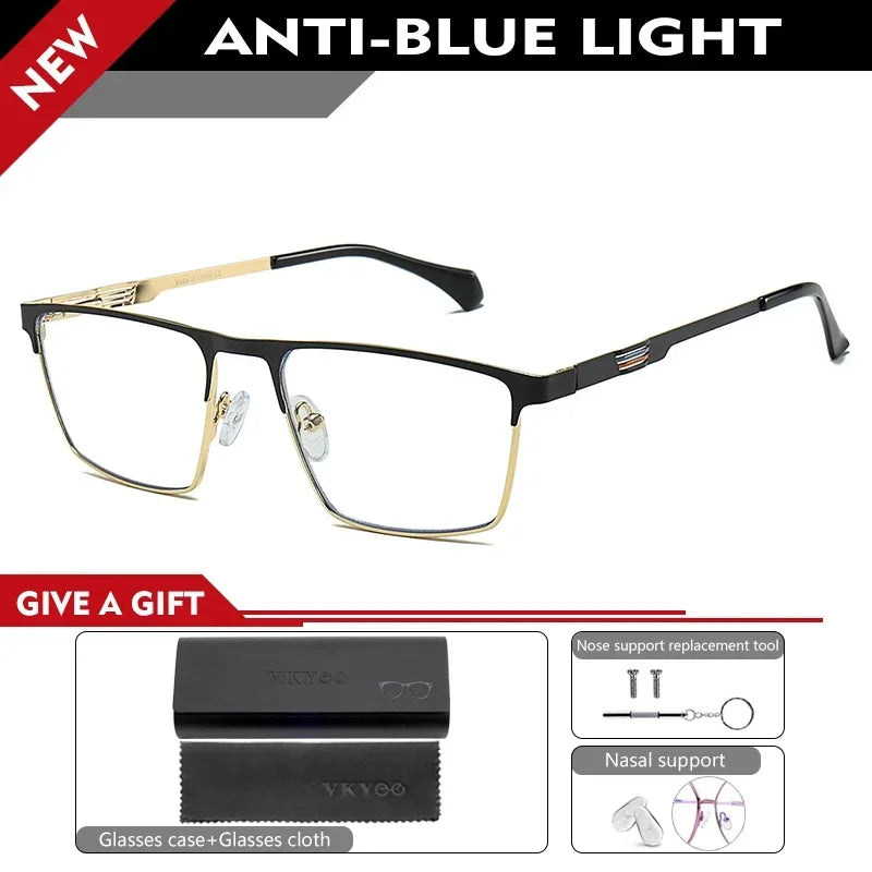 Vicky Women's Full Rim Square Alloy Acetate Reading Glasses 69151