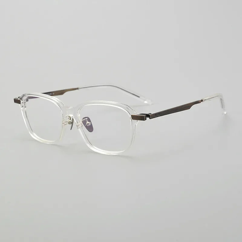 Aror Men's Full Rim Square Acetate Titannium Eyeglasses 59993
