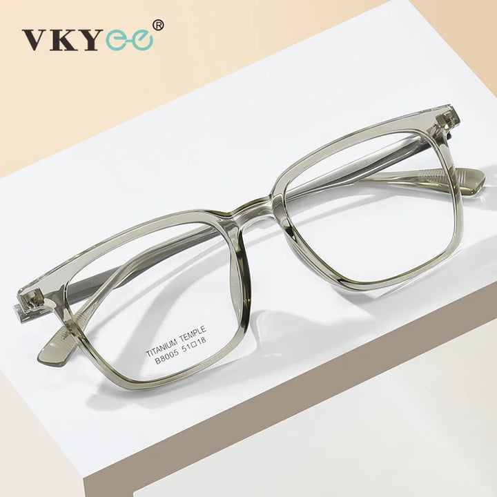 Vicky Unisex Full Rim Square Tr 90 Titanium Reading Glasses 638005