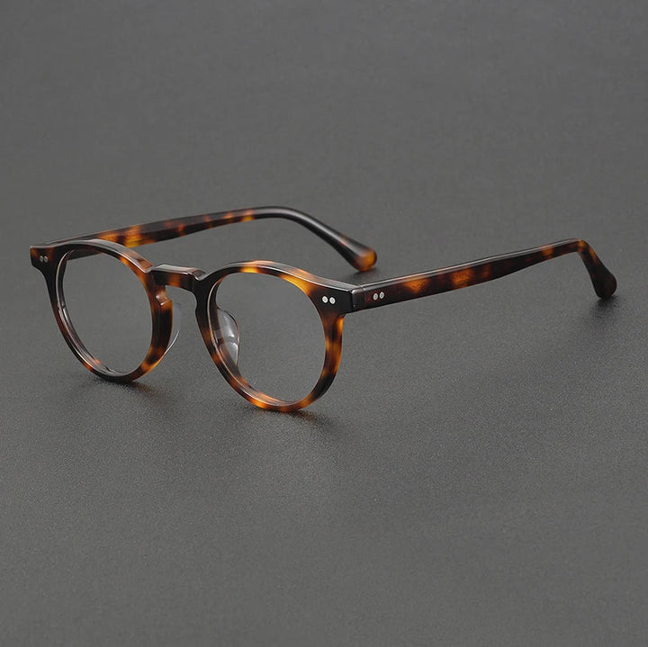 Black Mask Women's Full Rim Round Acetate Eyeglasses 48095 Full Rim Black Mask Tortoise