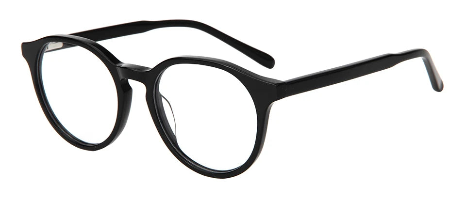 Esnbie Unisex Full Rim Round Acetate Eyeglasses 602-SA221