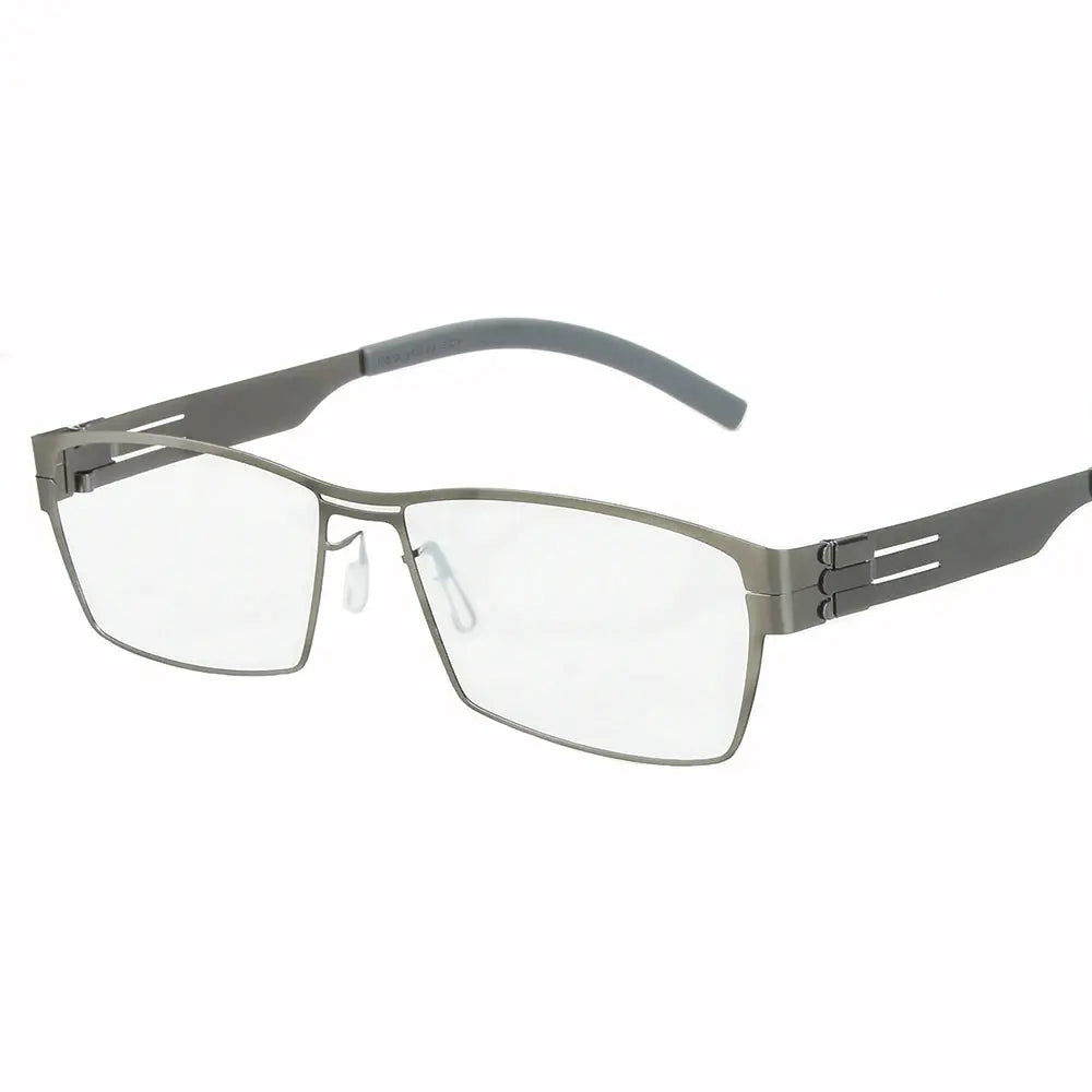 Bobbie 508300 Unisex 139mm Square Titanium Full Rim Frames FuzWeb