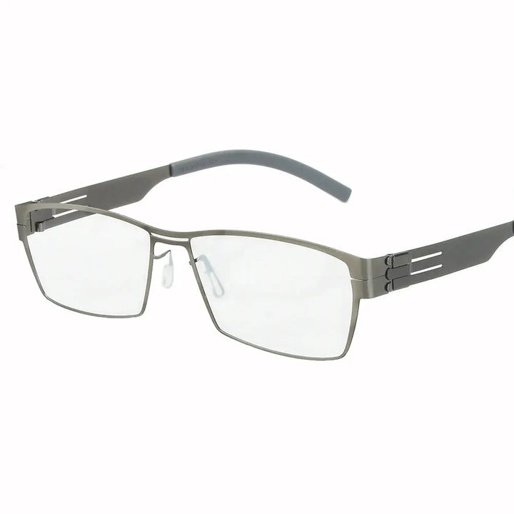Bobbie 508300 Unisex 139mm Square Titanium Full Rim Frames FuzWeb