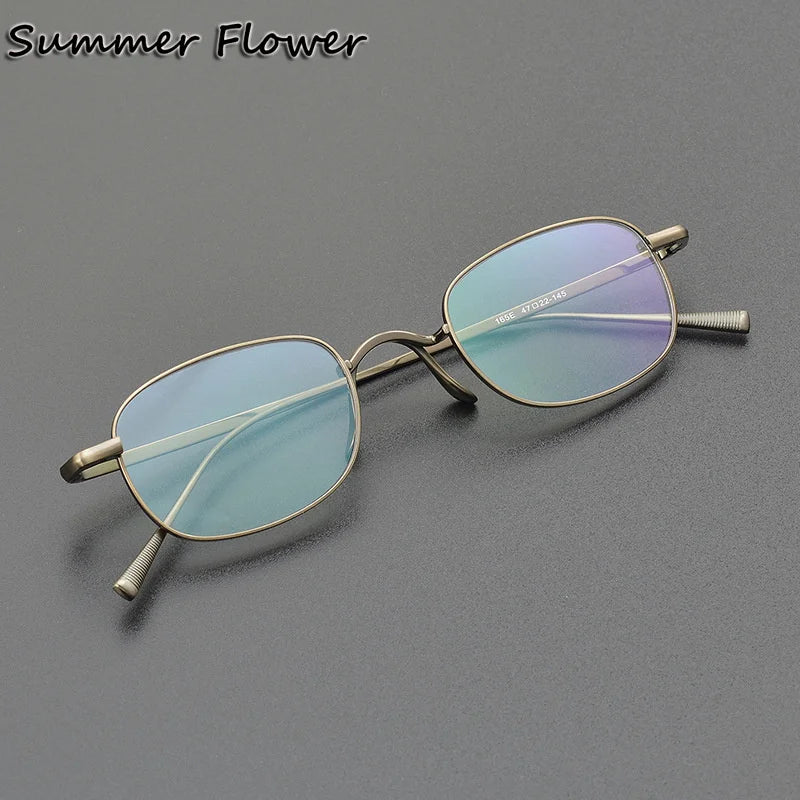 Summer Flower Women's Full Rim Oval Square Titanium Eyeglasses 842165 Full Rim Summer Flower