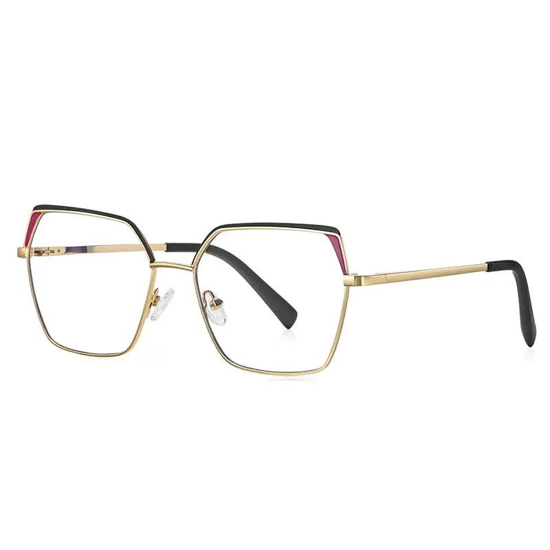 Vicky Women's Full Rim Large Square Alloy Reading Glasses 3102.