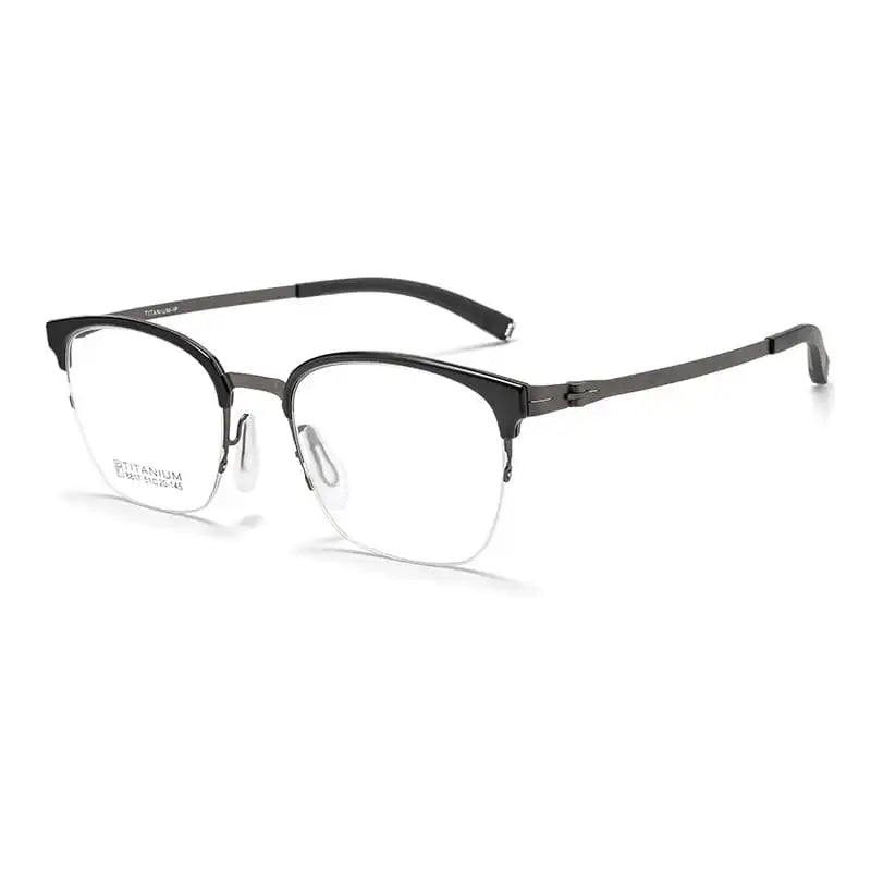 Summer Flower Women's Full Rim Round Square Steel Eyeglasses 88174