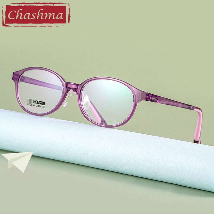 Chashma Unisex Children's Full Rim Oval Tr 90 Titanium Eyeglasses 8206 Full Rim Chashma   