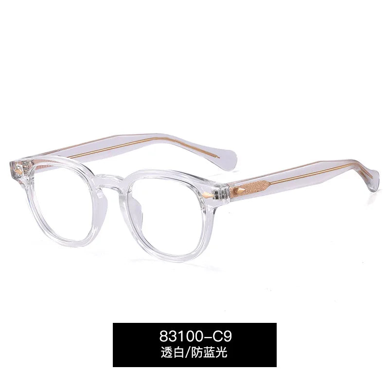 Reven Jate Unisex Full Rim Square Round Tr 90 Alloy Eyeglasses 83100