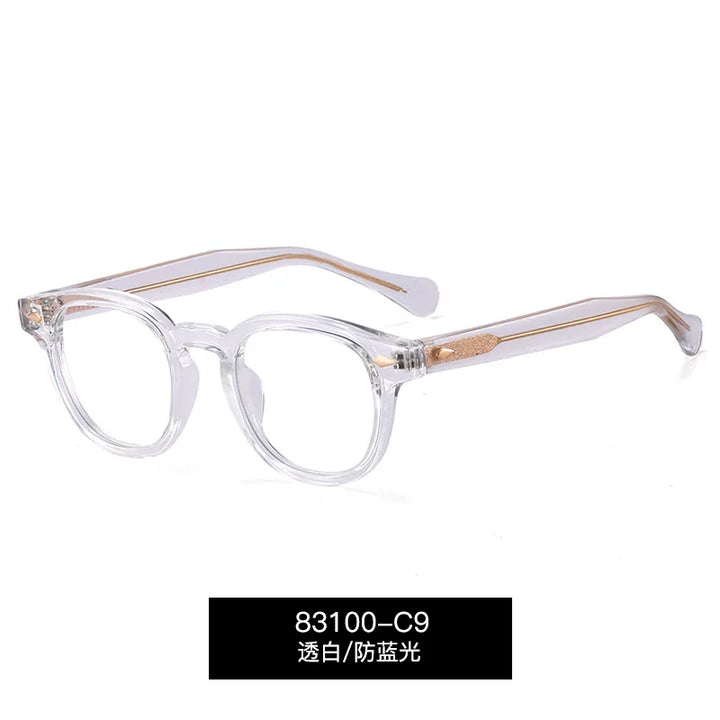 Reven Jate Unisex Full Rim Square Round Tr 90 Alloy Eyeglasses 83100