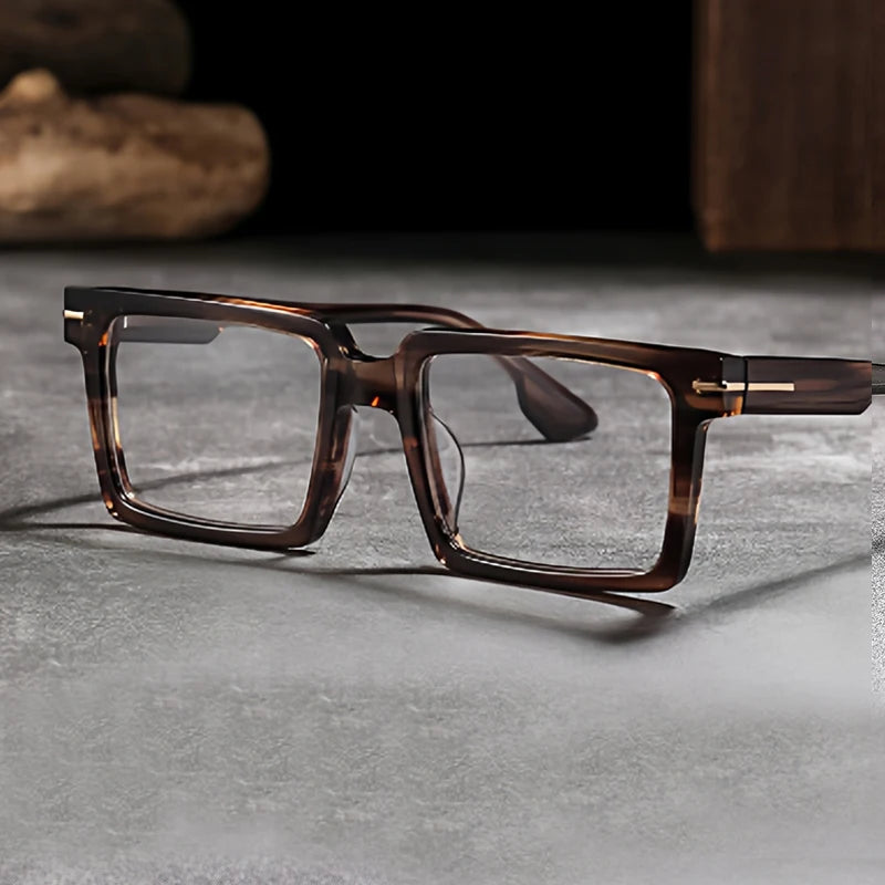 Blackmask Unisex Full Rim Square Acetate Eyeglasses BM-S528
