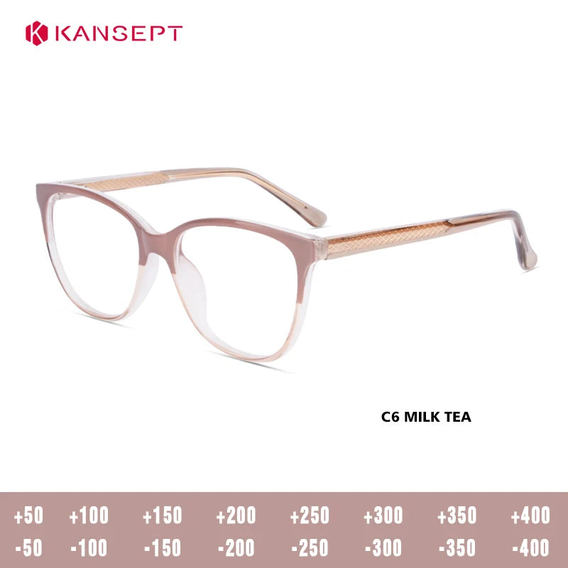 Kansept Unisex Full Rim Square Tr 90 Alloy Reading Glasses 25001
