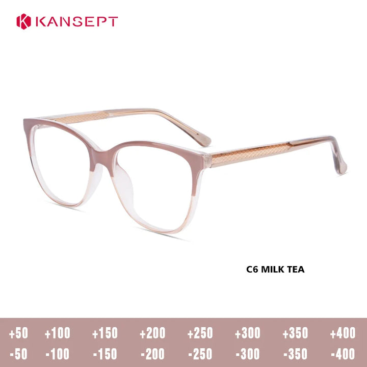 Kansept Unisex Full Rim Square Tr 90 Alloy Reading Glasses 25001