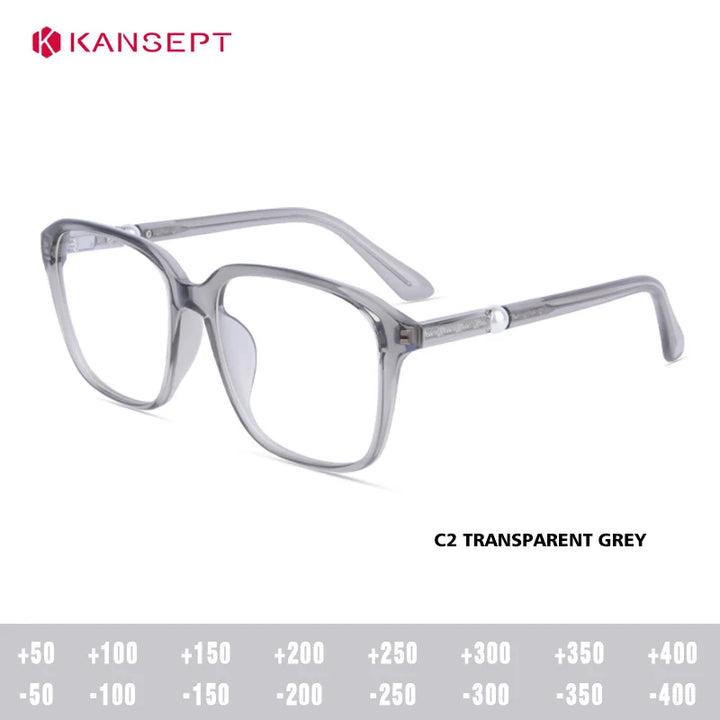 Kansept Unisex Full Rim Square Tr 90 Alloy Reading Glasses 77222