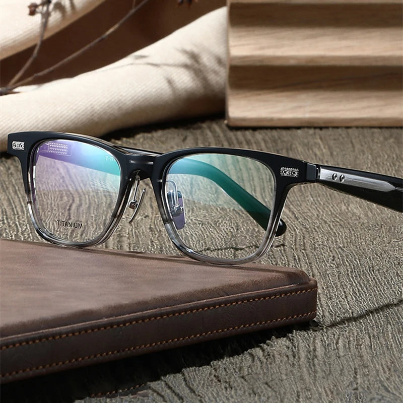 Blackmask Unisex Full Rim Square Acetate Eyeglasses BM-P752