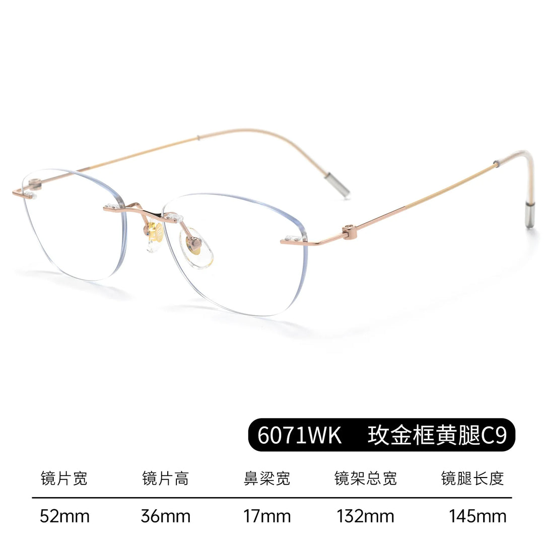 Bclear Women Rimless Butterfly Titanium Eyeglasses BSF-6071WK