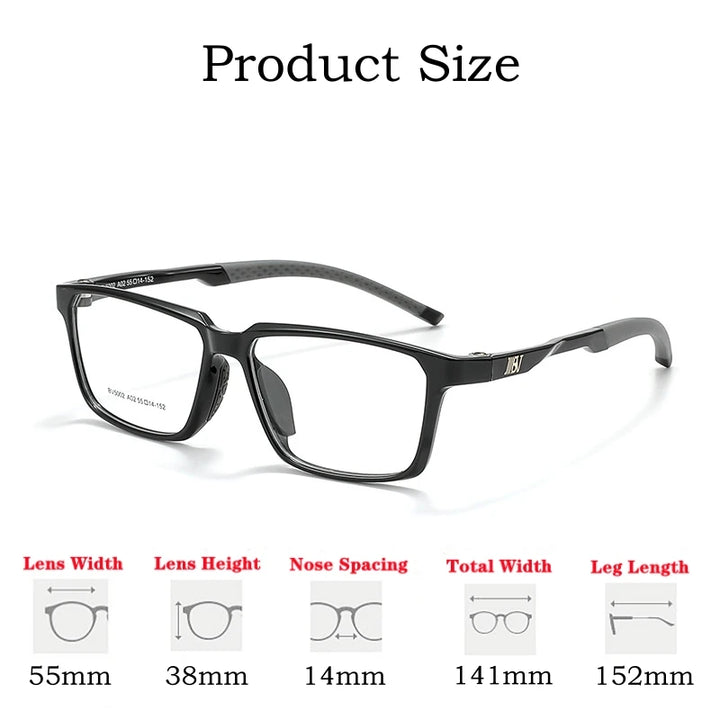 Yimaruili Men's Full Rim Square Polycarbonate Sport Eyeglasses Y5002 Full Rim Yimaruili Eyeglasses   