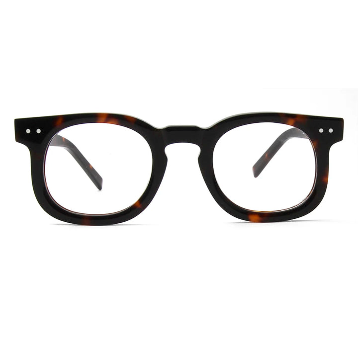 Esnbie Unisex Full Rim Square Oval Acetate Eyeglasses 23035 Full Rim Esnbie   