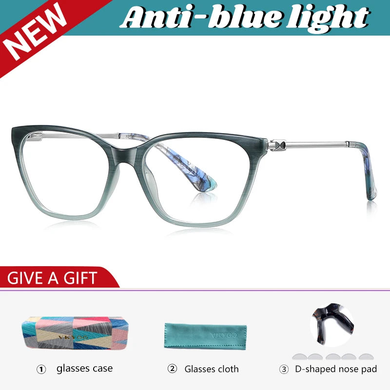 Vicky Women's Full Rim Cat Eye Tr 90 Titanium Reading Glasses 79206