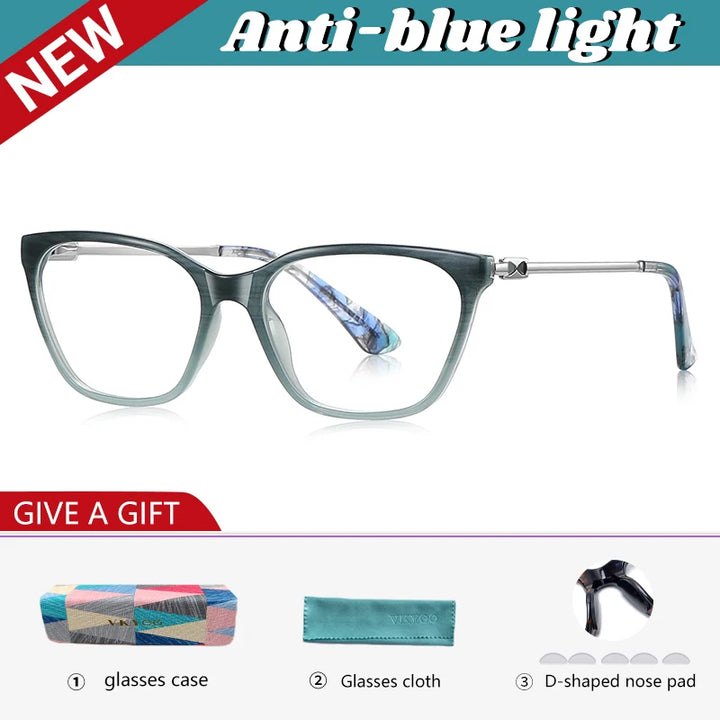Vicky Women's Full Rim Cat Eye Tr 90 Titanium Reading Glasses 79206
