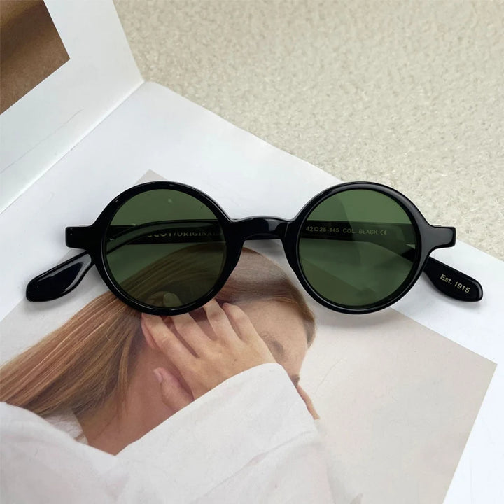 Yujo Unisex Full Rim Round Acetate Sunglasses 4225s Sunglasses Yujo   