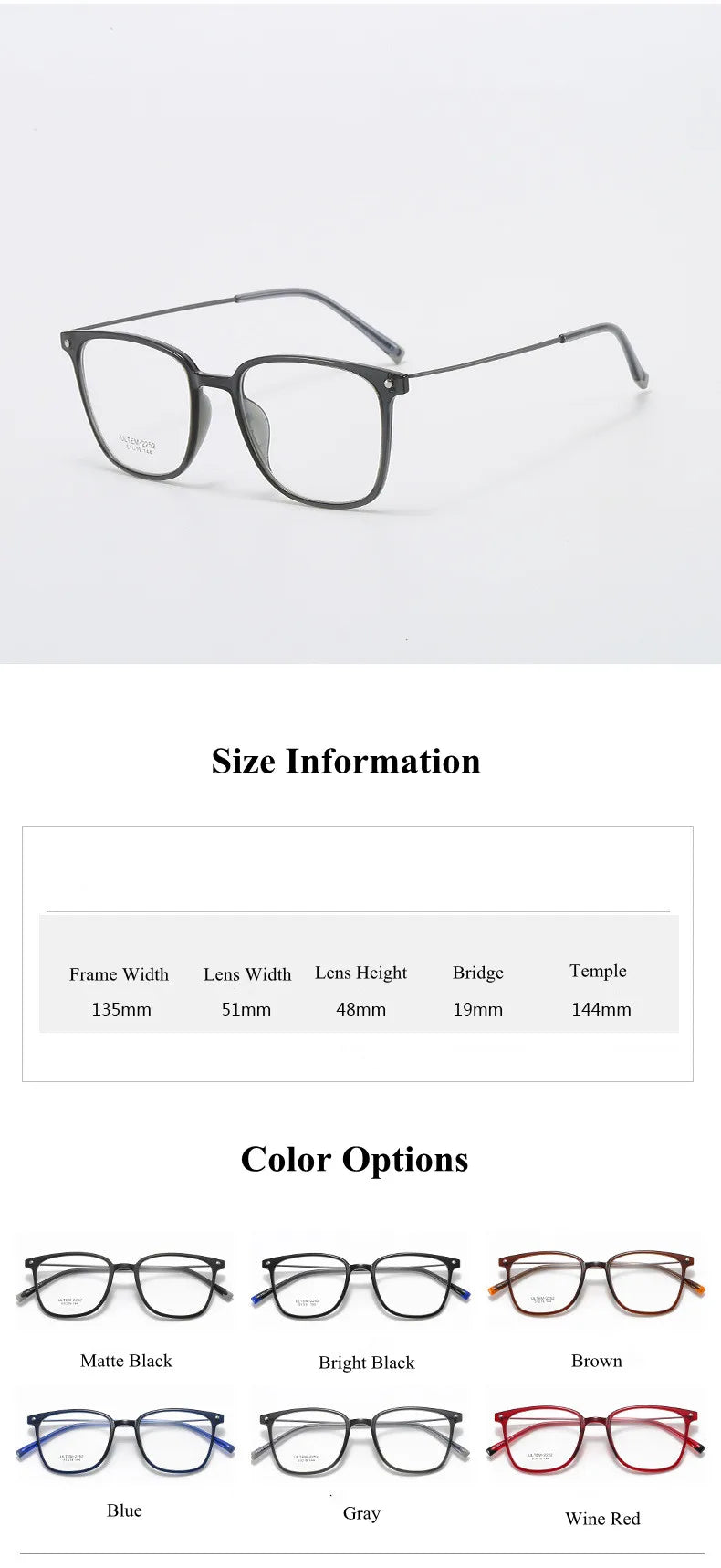 Chashma Ochki Women's Full Rim Square Ultem Alloy Eyeglasses 32252