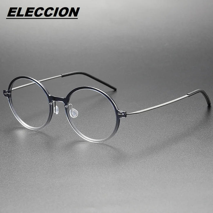 Eleccion Women's Full Rim Round Nylon TItanium Eyeglasses 6523