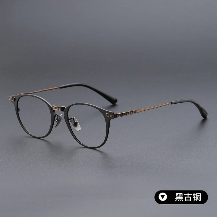 Bclear Unisex Full Rim Round Titanium Eyeglasses SM-DRX-2078