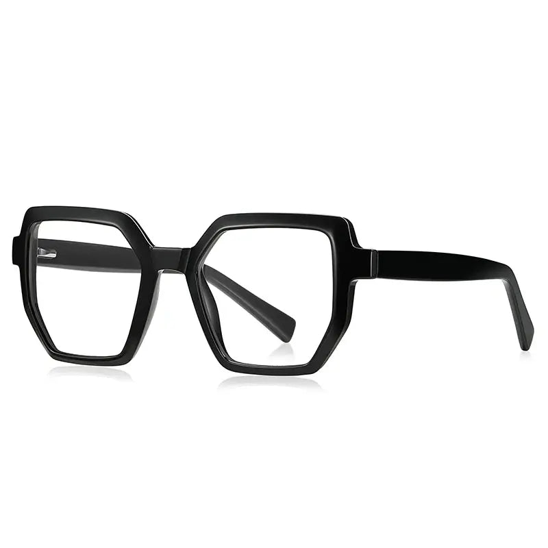 Vicky Women's Full Rim Oversized Polygon Tr 90 Stainless Steel Reading Glasses 2143.