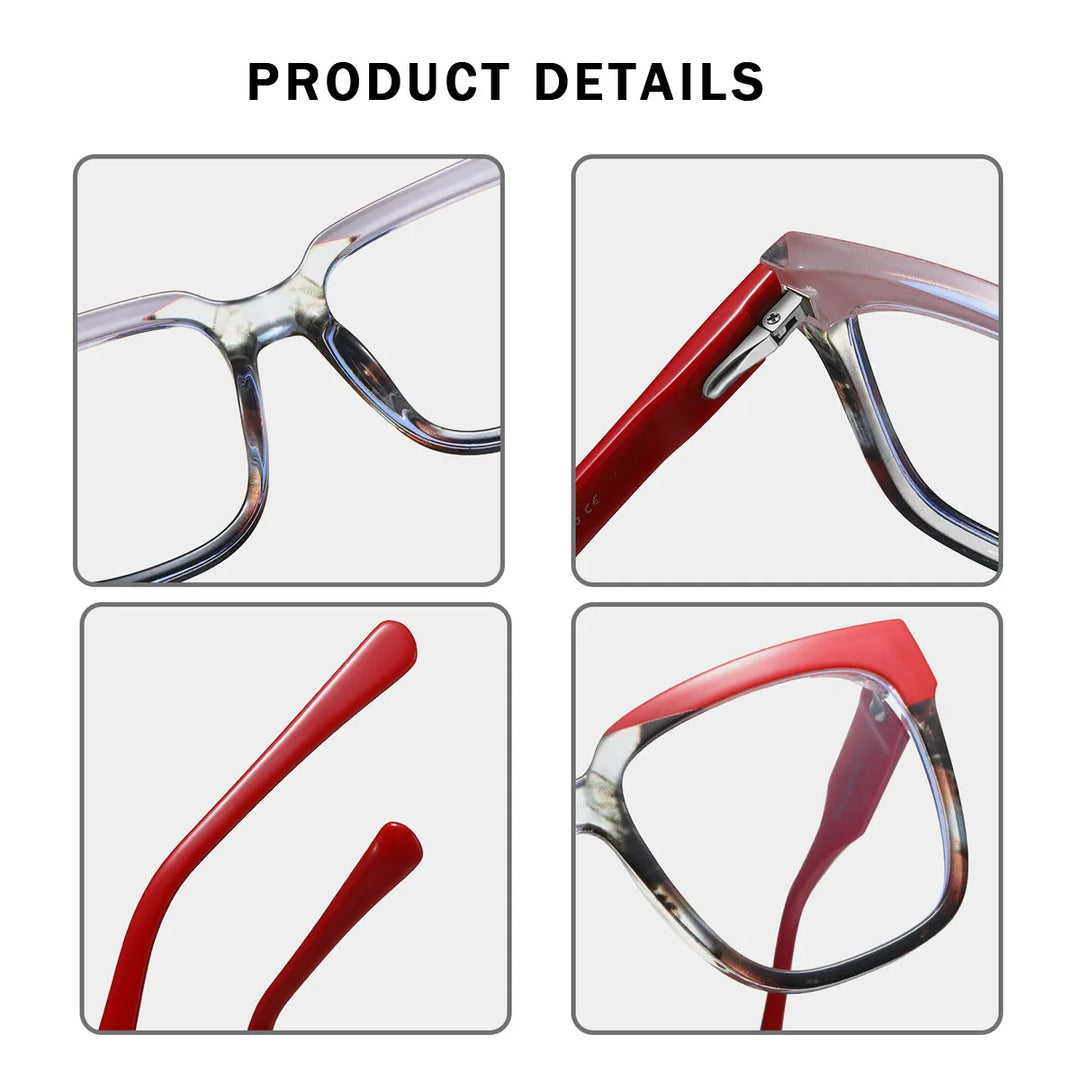 Kansept Women's Full Rim Square Polycarbonate Eyeglasses 87296 Full Rim Kansept   