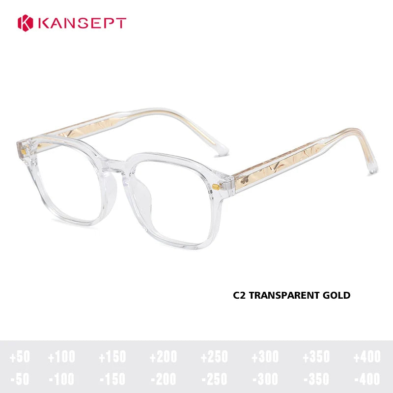 Kansept Unisex Full Rim Square Tr 90 Titanium Reading Glasses 988265