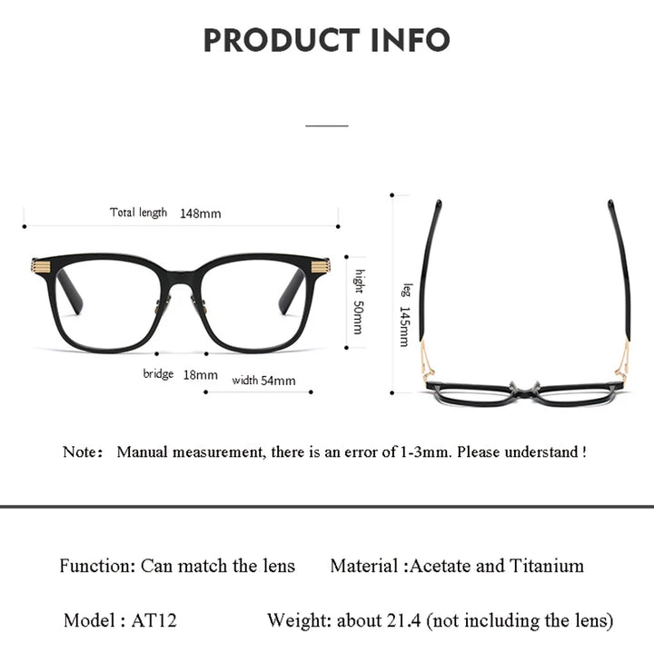 Aimee Unisex Full Rim Square Acetate Eyeglasses 12012 Full Rim Aimee   