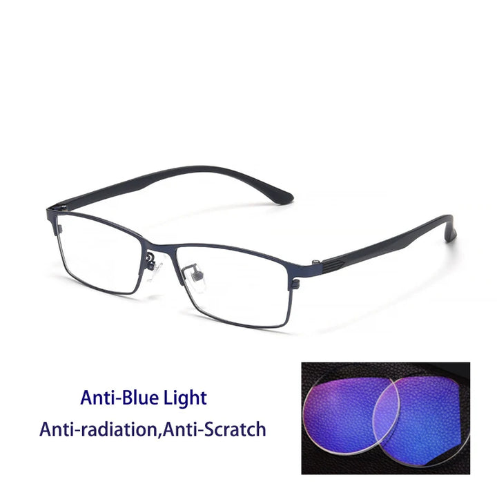 Kocolior Unisex Full Rim Square Alloy Reading Glasses 56198