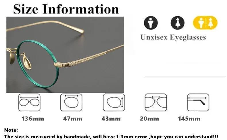 Aimee Women's Full Rim Oval Round Titanium Eyeglasses 18005