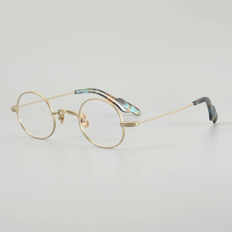 Muzz 649 men's small round titanium prescription eyeglasses — view 4