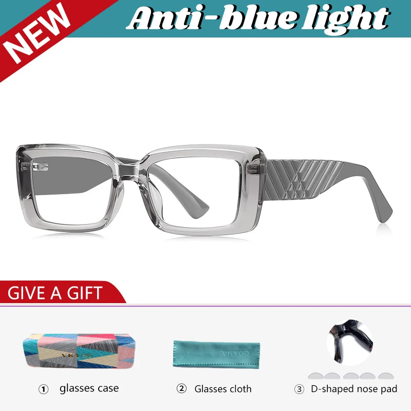 Vicky Women's Full Rim Rectangle Tr 90 Titanium Eyeglasses Unisex 512247