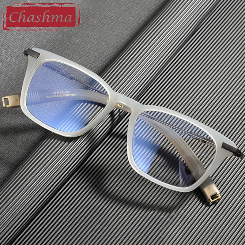 Chashma Unisex Full Rim Square Acetate Titanium Eyeglasses 403 Full Rim Chashma   