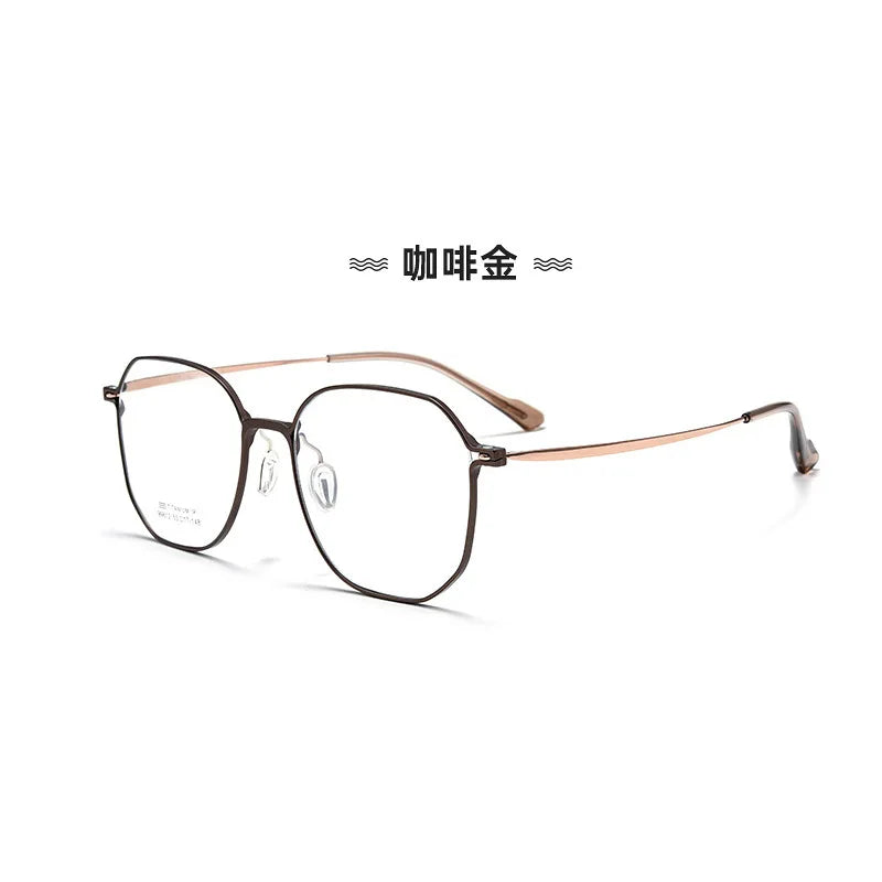 CCspace Women's Full Rim Oval Square Al-Mg Titanium Eyeglasses 315006