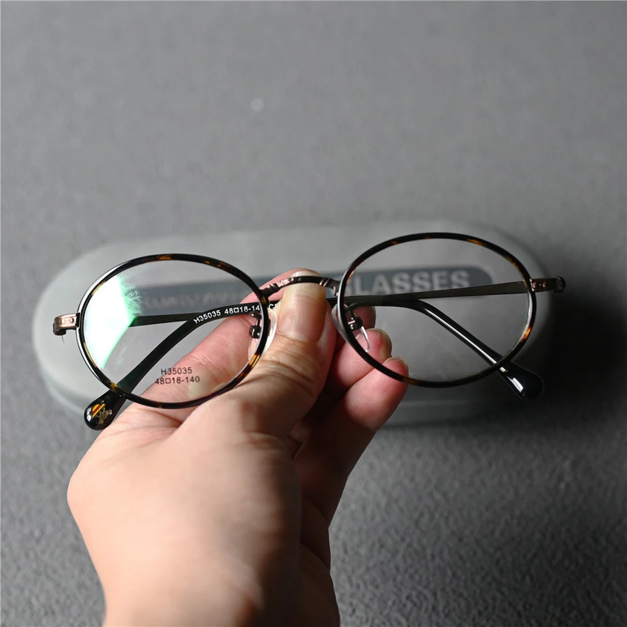 Cubojue Unisex Full Rim Oval Alloy Reading Glasses 35035 Reading Glasses Cubojue   