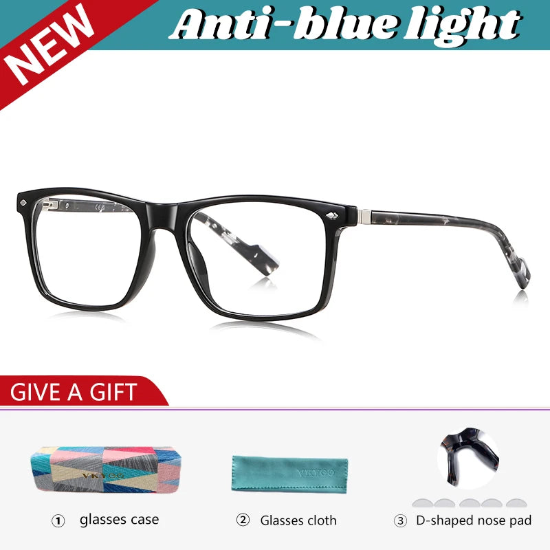 Vicky Men's Full Rim Square Tr 90 Titanium Reading Glasses 77218