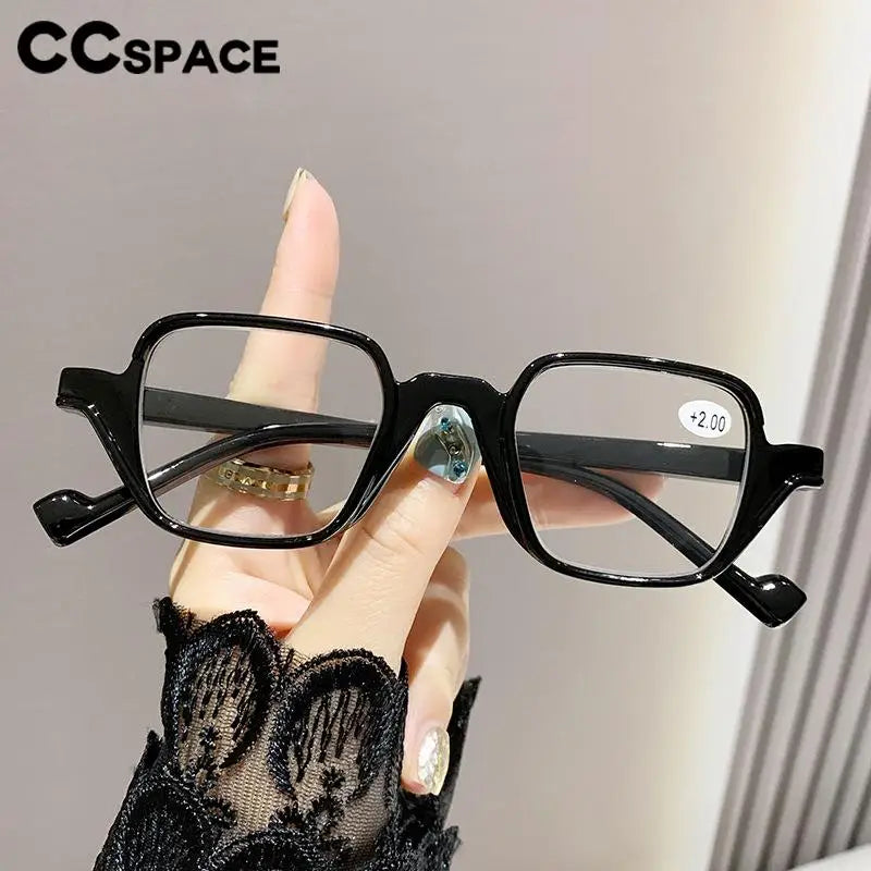 CCspace Women's Full Rim Square Polycarbonate Reading Glasses 57527 Reading Glasses CCSpace   