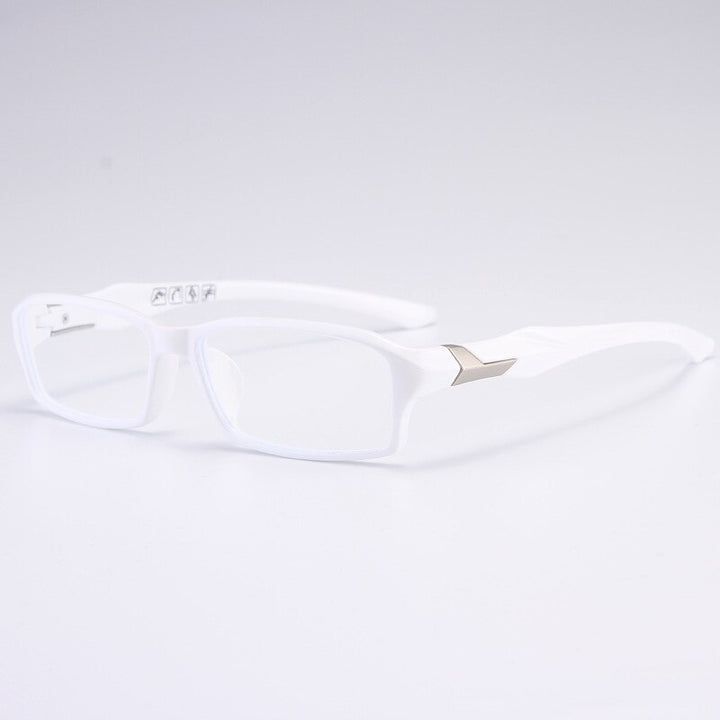 Cubojue Unisex Full Rim Rectangle Tr 90 Titanium Myopic Reading Glasses 5059m Reading Glasses Cubojue no function lens 0 white white 