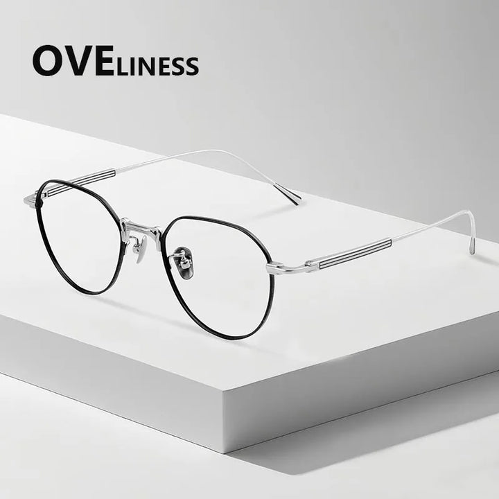 Oveliness Women's Full Rim Flat Top Oval Titanium Eyeglasses 927101