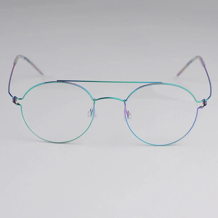 Bobbie 165342 Unisex 138mm Full Rim Oval Double Bridge Titanium  Frames FuzWeb