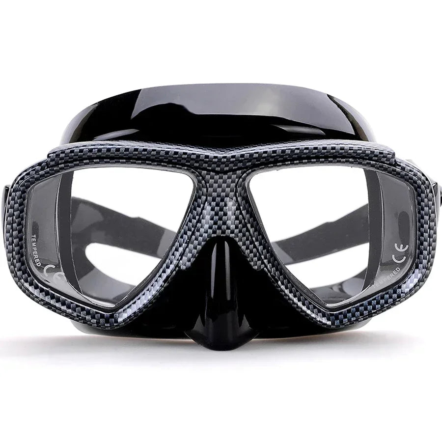Aleefa Unisex Goggle Pc Tempered Glass Lens Silicone Myopic Swim Mask 64203