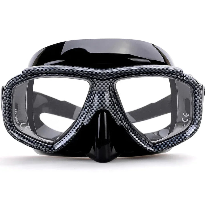 Aleefa Unisex Goggle Pc Tempered Glass Lens Silicone Myopic Swim Mask 64203