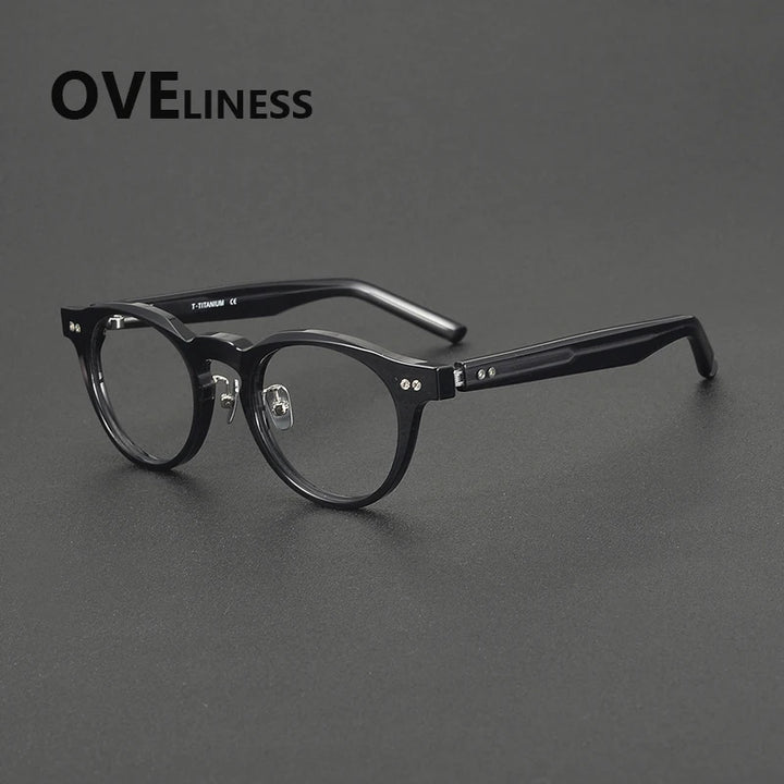 Oveliness Unisex Full Rim Oval Round Acetate Eyeglasses 322160