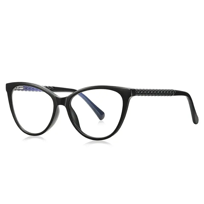 Vicky Unisex Full Rim Tr 90 Stainless Steel Cat Eye Reading Glasses 2136.
