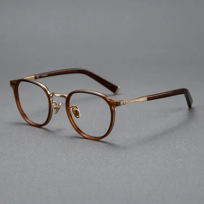 Black Mask Unisex Full Rim Round Acetate Eyeglasses BM-BKT10