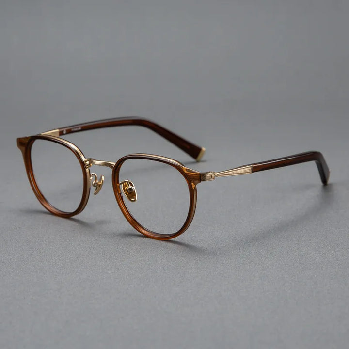 Black Mask Unisex Full Rim Round Acetate Eyeglasses BM-BKT10